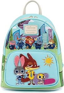 Loungefly Disney Zootopia Chibi Group Womens Double Strap Shoulder Bag Purse