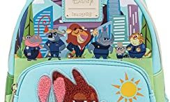 Loungefly Disney Zootopia Chibi Group Womens Double Strap Shoulder Bag Purse