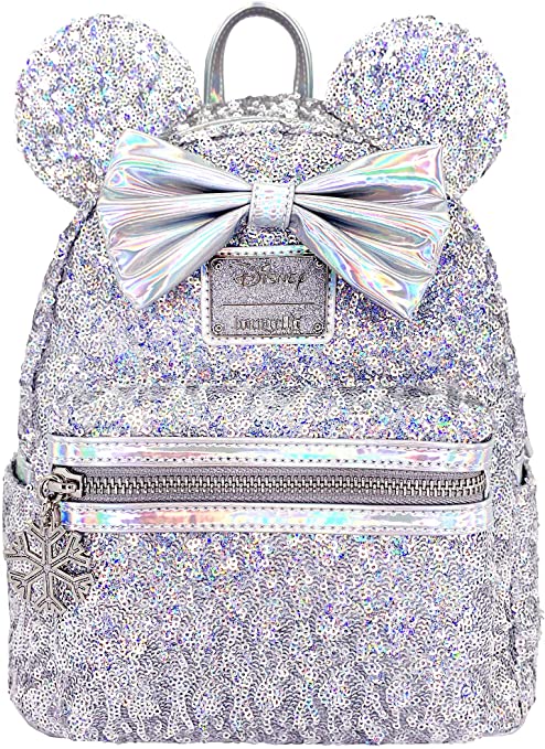 Loungefly X LASR Exclusive Disney Holographic Sequin Minnie Mini Backpack