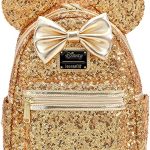 Loungefly X LASR Exclusive Disney Yellow Gold Sequin Minnie Mini Backpack