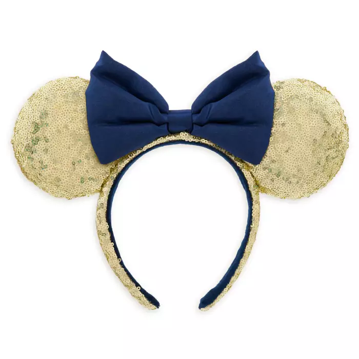 Minnie Mouse Sequin Gold & Blue Ears – Walt Disney World 50th Anniversary