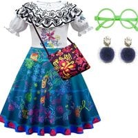 Mirabel Costume Encanto Halloween Dress Up With Purse Glasses Earrings
