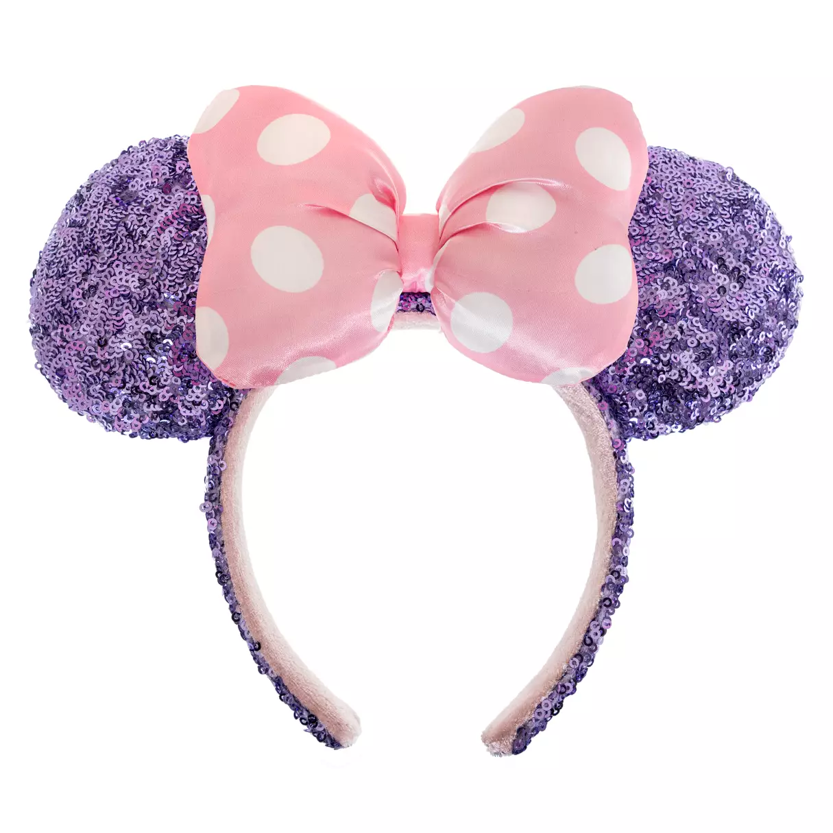 Minnie Mouse Sequin Ears with Polka Dot Bow