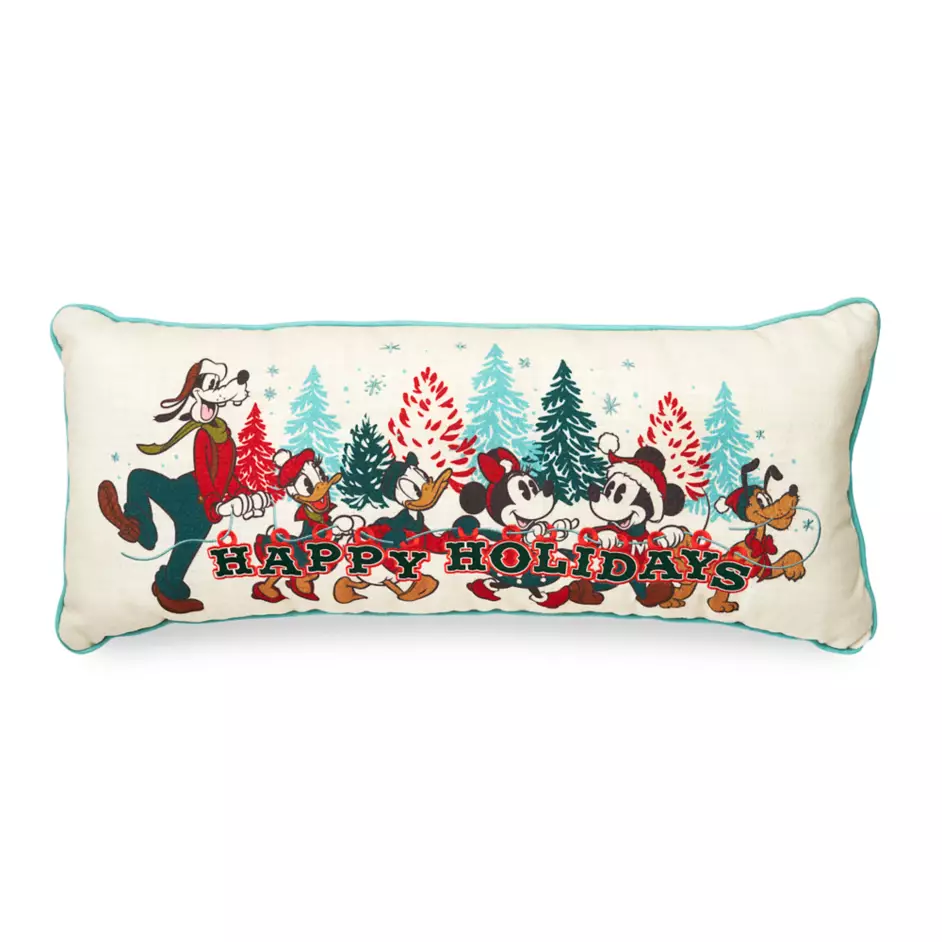 Mickey Mouse and Friends Holiday Throw Pillow