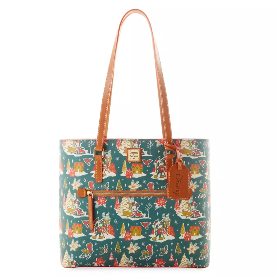 Mickey and Minnie Mouse Christmas Dooney & Bourke Tote Bag