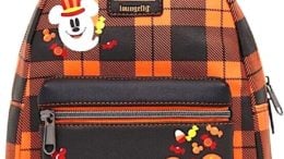 Halloween Plaid Mickey Mouse Ears Loungefly Mini Backpack
