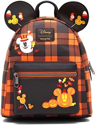 Disney Halloween Products Halloween Plaid Mickey Mouse Ears Loungefly Mini Backpack