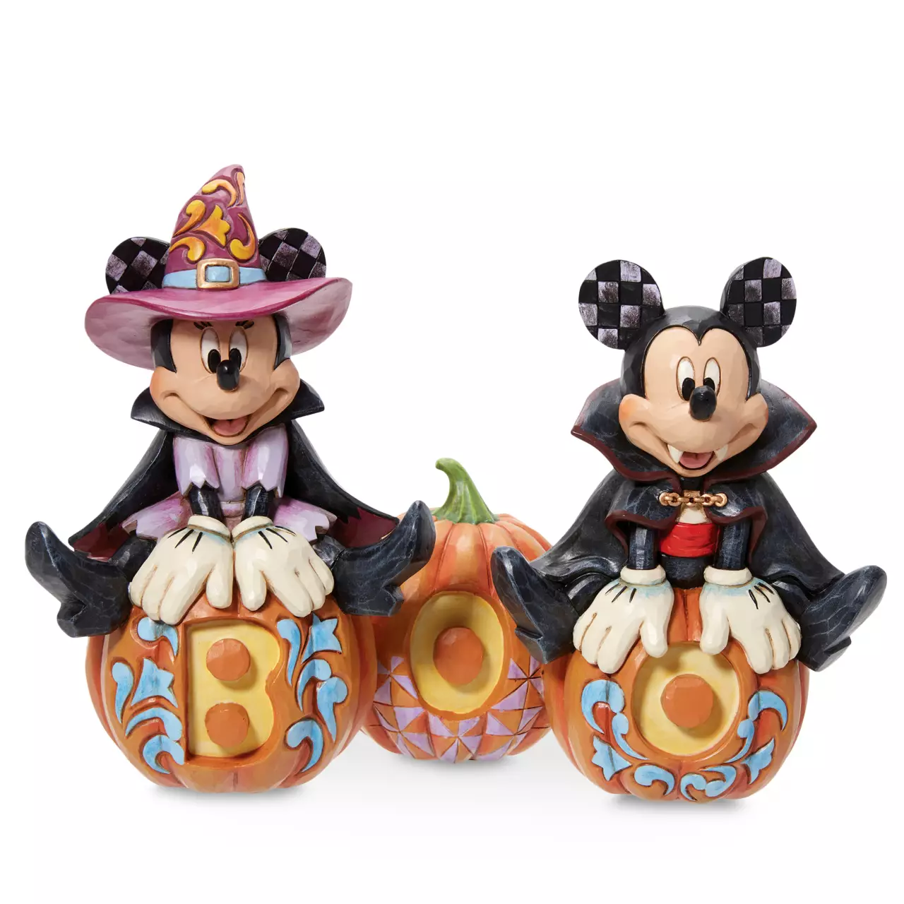 Mickey Mouse and Minnie Mouse Glow-in-the-Dark Halloween Figure by Jim Shore