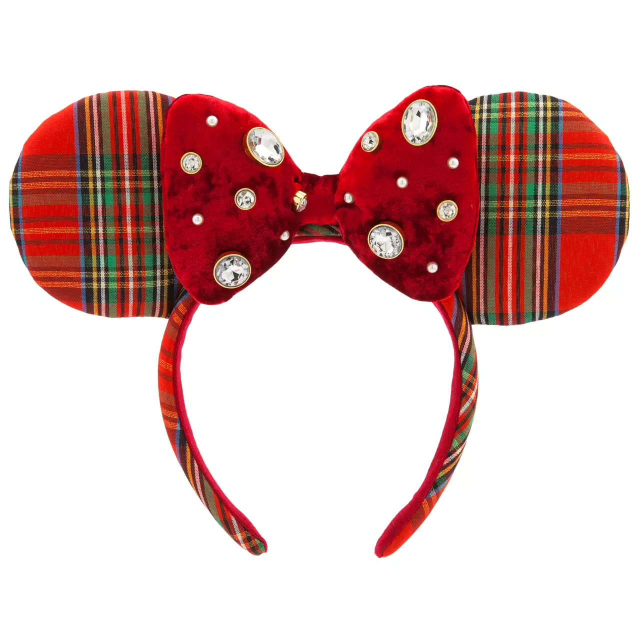 Minnie Mouse Red Plaid Ears