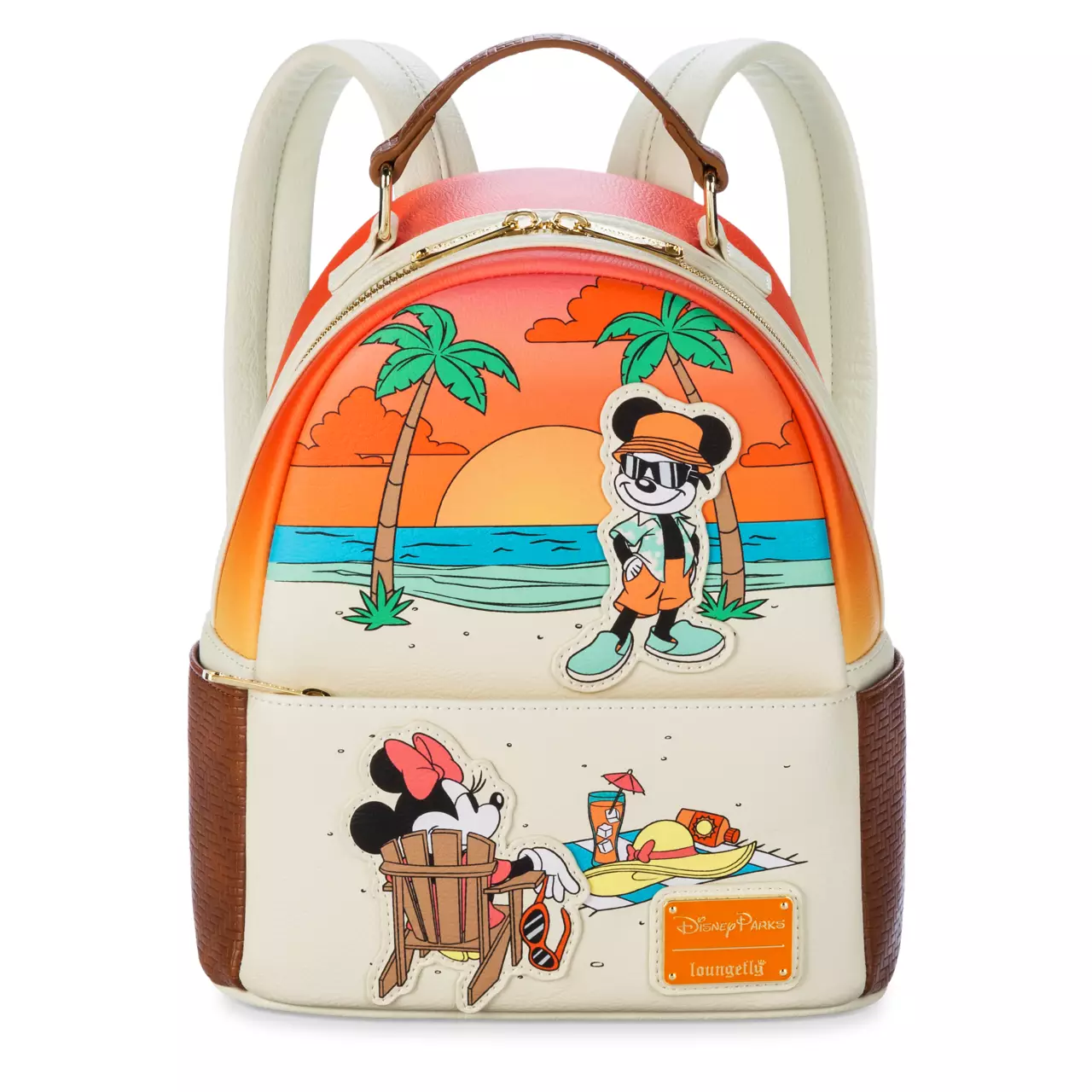 Mickey and Minnie Mouse Beach Loungefly Mini Backpack