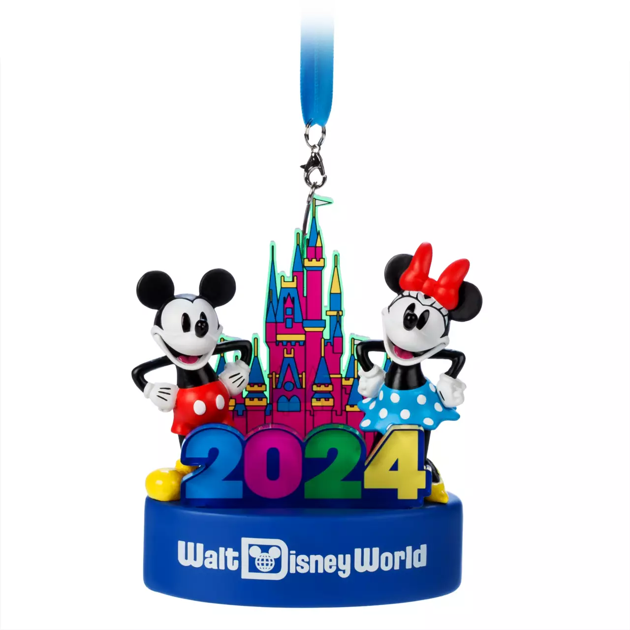 Walt Disney World 2024 Mickey and Minnie Mouse Light-Up Figural Ornament