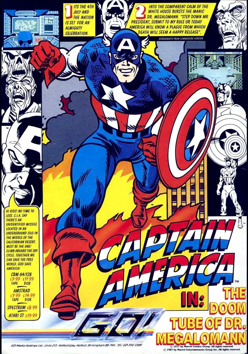 Captain America in The Doom Tube of Dr. Megalomann