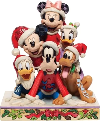 Jim Shore Disney Traditions Christmas Mickey Mouse and Friends Figurine