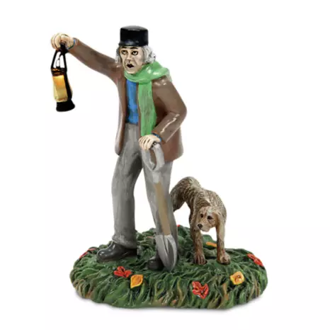 The Haunted Mansion Caretaker and Dog Light-Up Miniature by Department 56