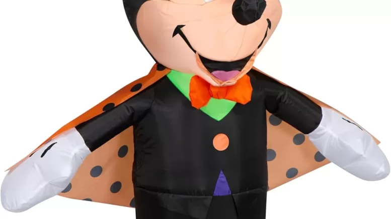 3.5 Ft Mickey Mouse Polka Dot Bat Costume Halloween Airblown Inflatable