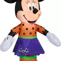 3.5 Ft Minnie Mouse Polka Dot Bat Halloween Airblown Inflatable