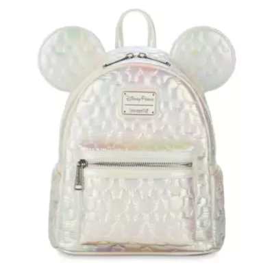 Mickey Mouse Icon Quilted Iridescent Loungefly Mini Backpack