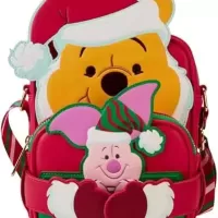 Loungefly Disney Winnie the Pooh Santa Winnie and Piglet Crossbuddies Backpack