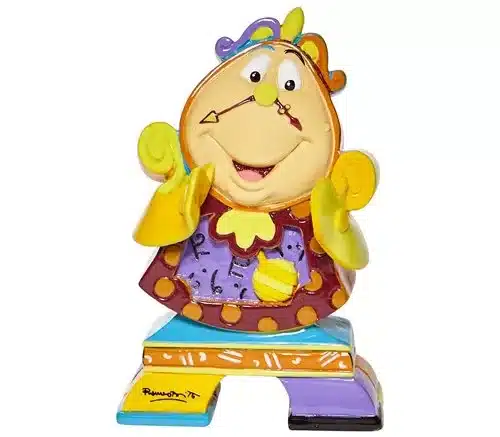 Disney Beauty and the Beast Cogsworth by Romero Britto Mini Statue