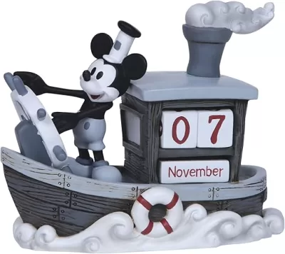 Precious Moments Steamboat Willie Mickey Mouse Perpetual Calendar