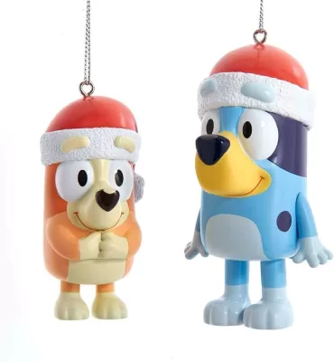 Kurt Adler Bluey and Bingo Ornaments